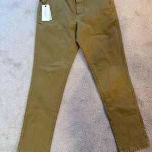Selected Hone Men's Olive Slim Chinos Pants Size 36/32